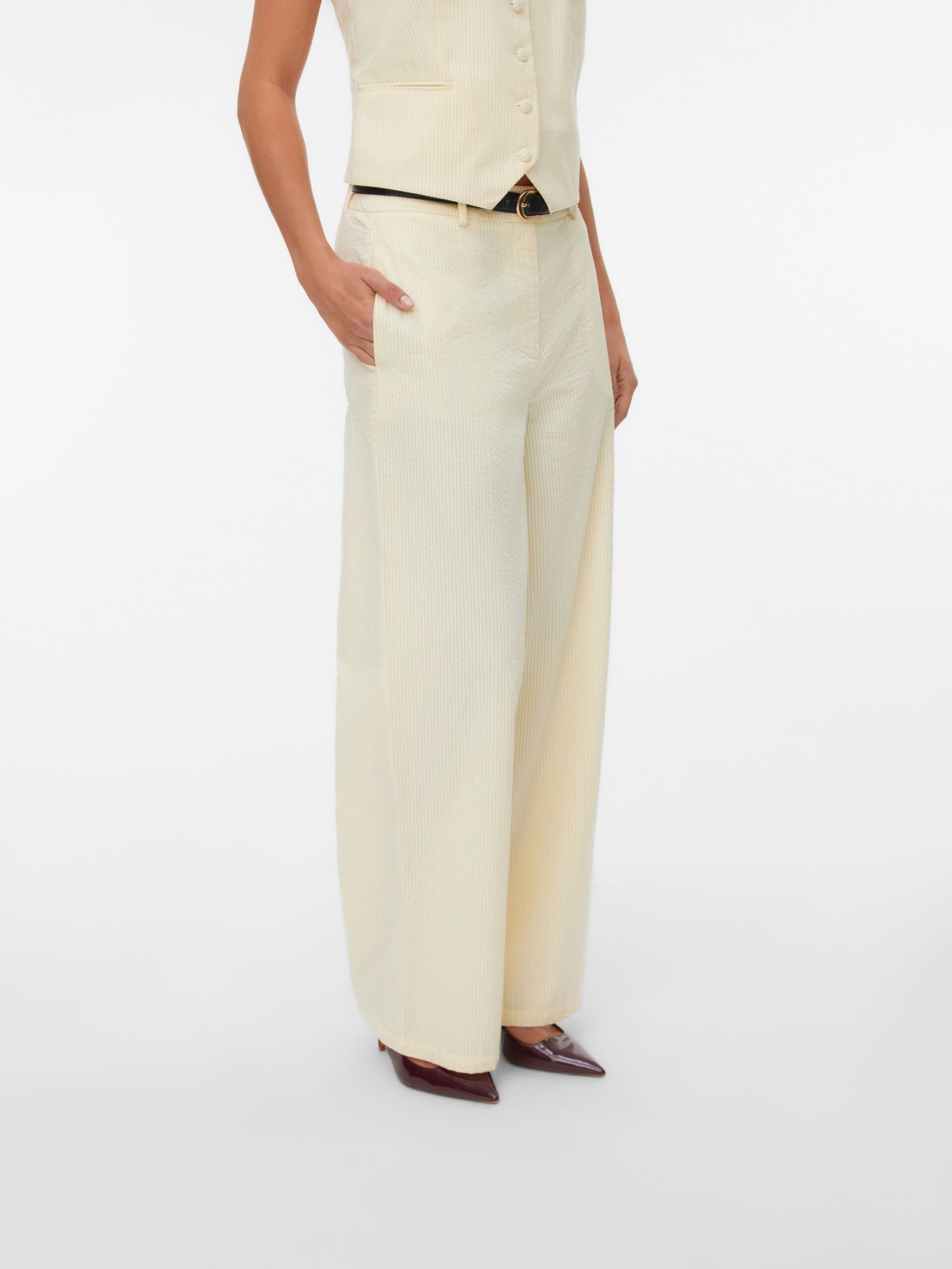 VERO MODA HW SEERSUCKER WIDE PANT – Bild 4
