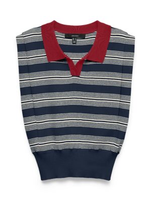 VERO MODA Pullunder mit Polokragen und Strickbund