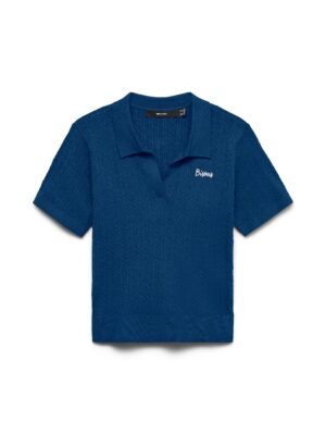 VERO MODA Gestrickter Polokragen-Pullover mit Zopfstrick