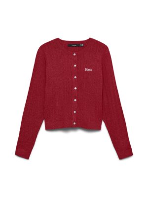 VERO MODA Leichte Strickjacke mit Zopfstrickmuster