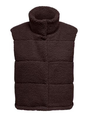 ONLY Teddyfell Weste mit Knopfleiste