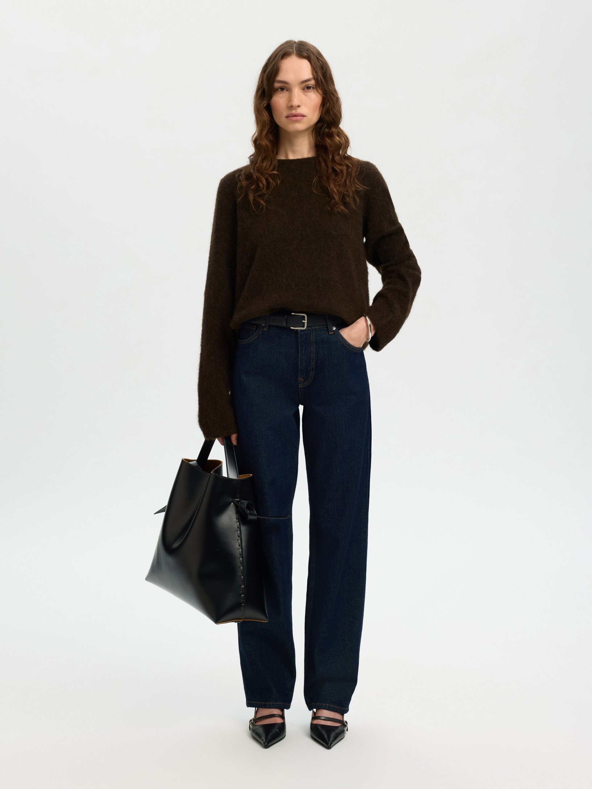 Selected Femme SLFLULU BRUSHED LS KNIT O-NECK – Bild 6