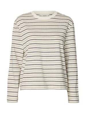 Selected Femme Gestreiftes Langarmshirt im Box Fit