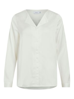 VILA VIELLETTE V-NECK L/S SATIN SHIRT