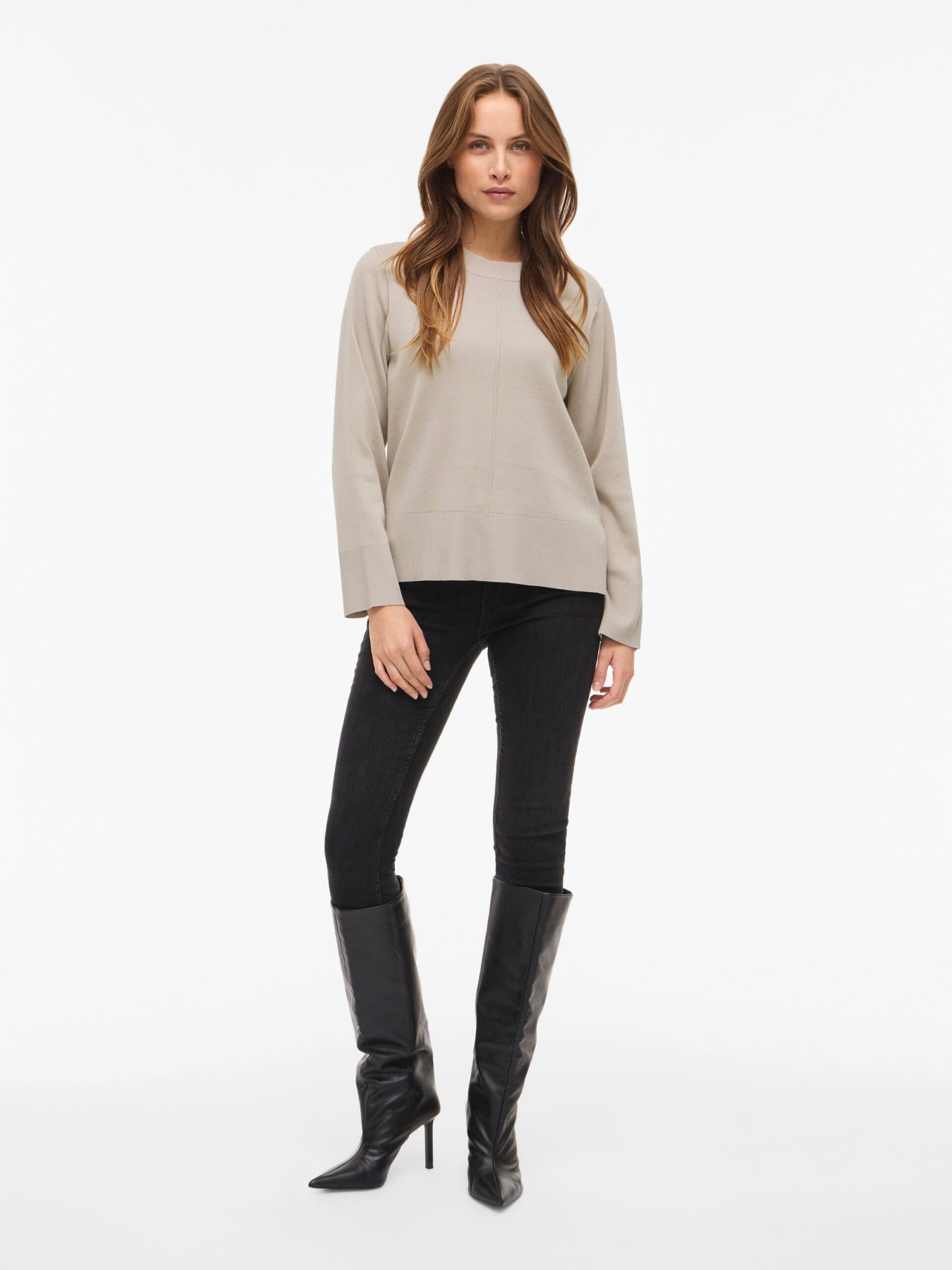 VILA Strickpullover mit langen Ärmeln – Bild 4