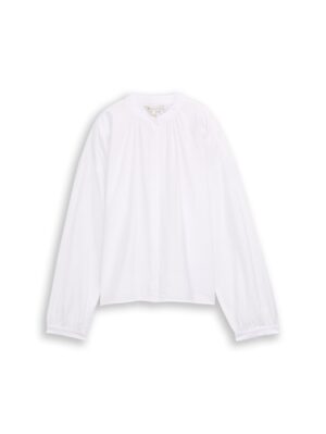 Tom Tailor Denim Loose Fit Bluse mit Ballonärmeln