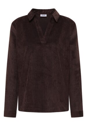 CECIL Corduroy Splitneck Blouse