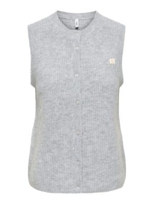 ONLY VIGGA Weste mit O-Neck und Knopfdetails
