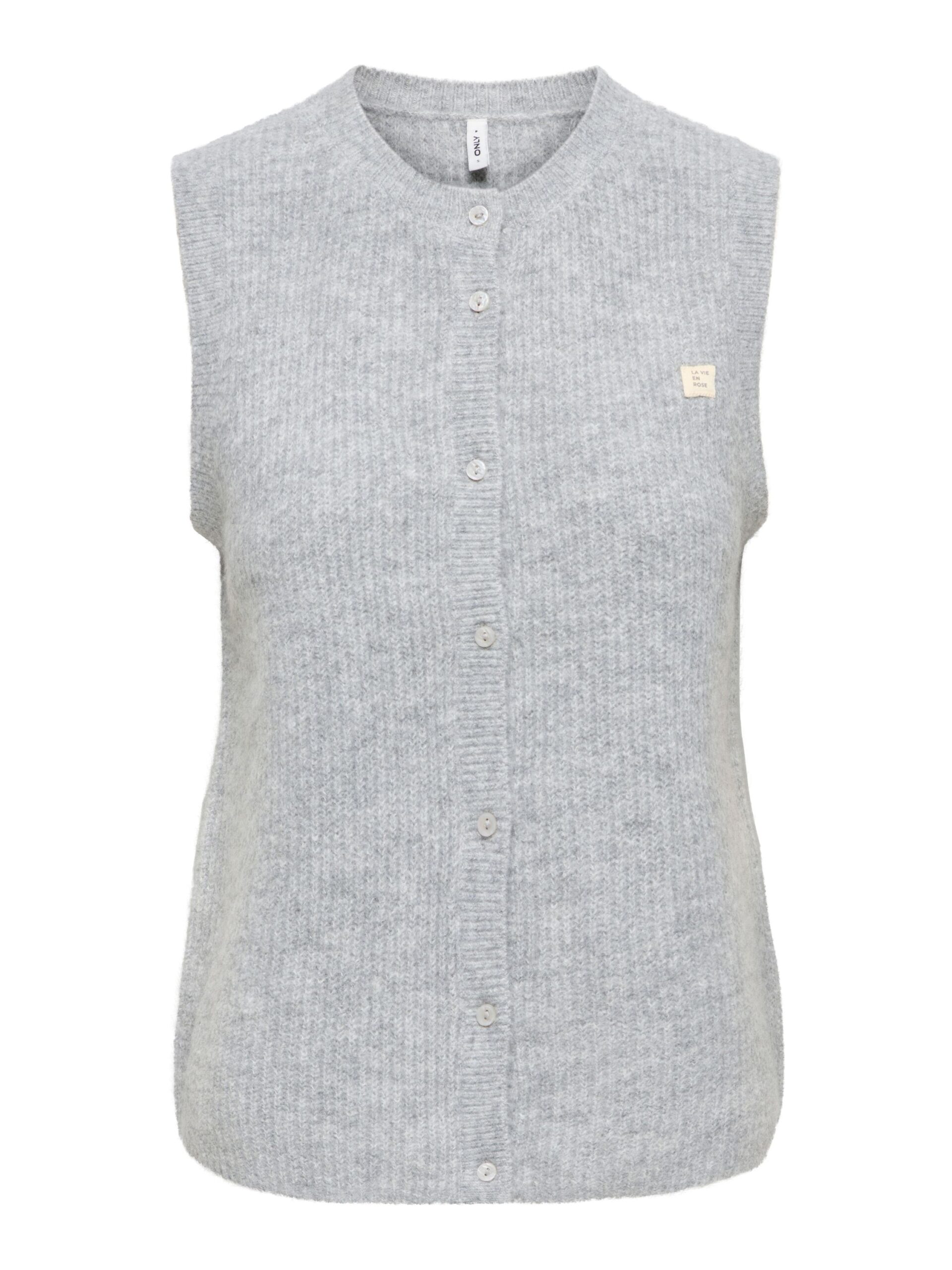 ONLY VIGGA Weste mit O-Neck und Knopfdetails