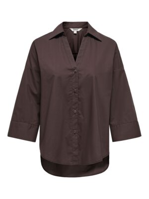 ONLY Gewebte Hemdbluse mit 3/4-Ärmeln