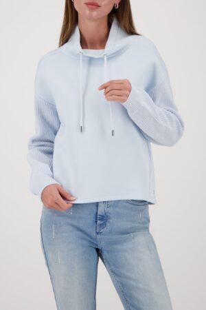 monari Sweatshirt mit gestrickten Ärmeln