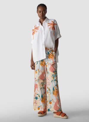 LECOMTE Bluse mit Stickereien