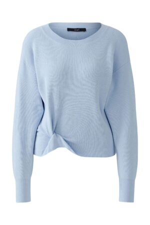 Oui Fein gestrickter Pullover mit Knotendetail
