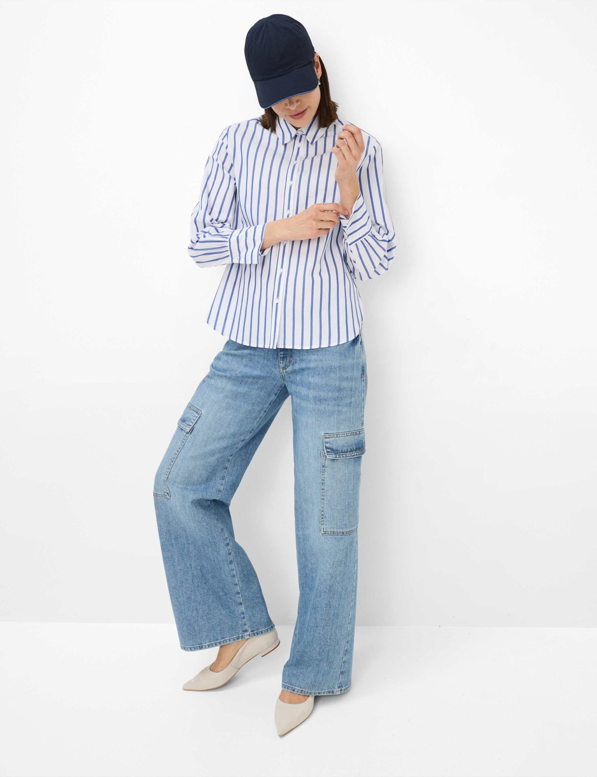 BRAX Hemdbluse mit modischem Längsstreifen – Bild 10