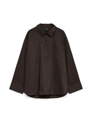 VERO MODA Langarmhemd mit Haifischkragen und Brusttasche
