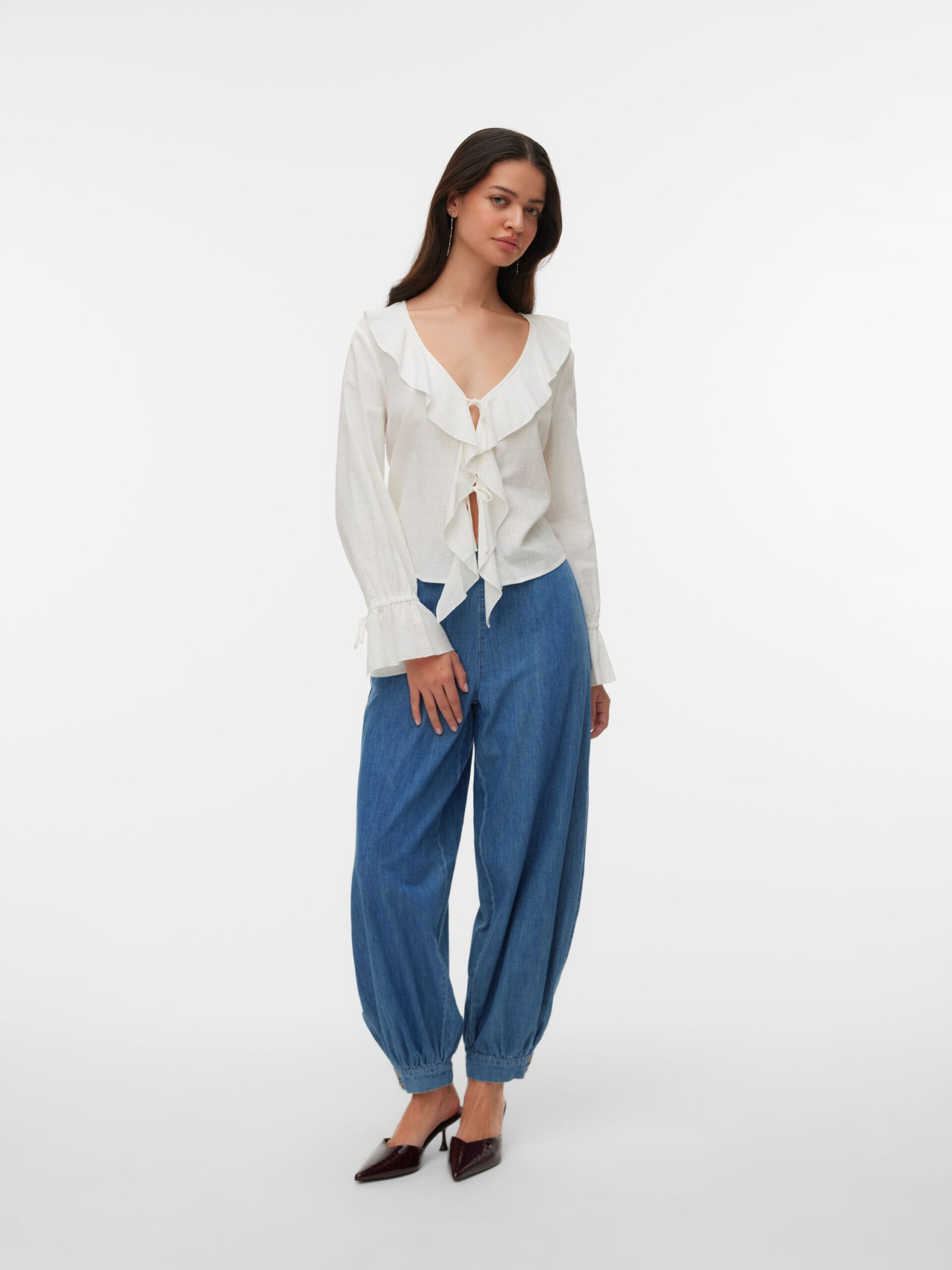 VERO MODA VMJAMIE TIE LS TOP WVN – Bild 2