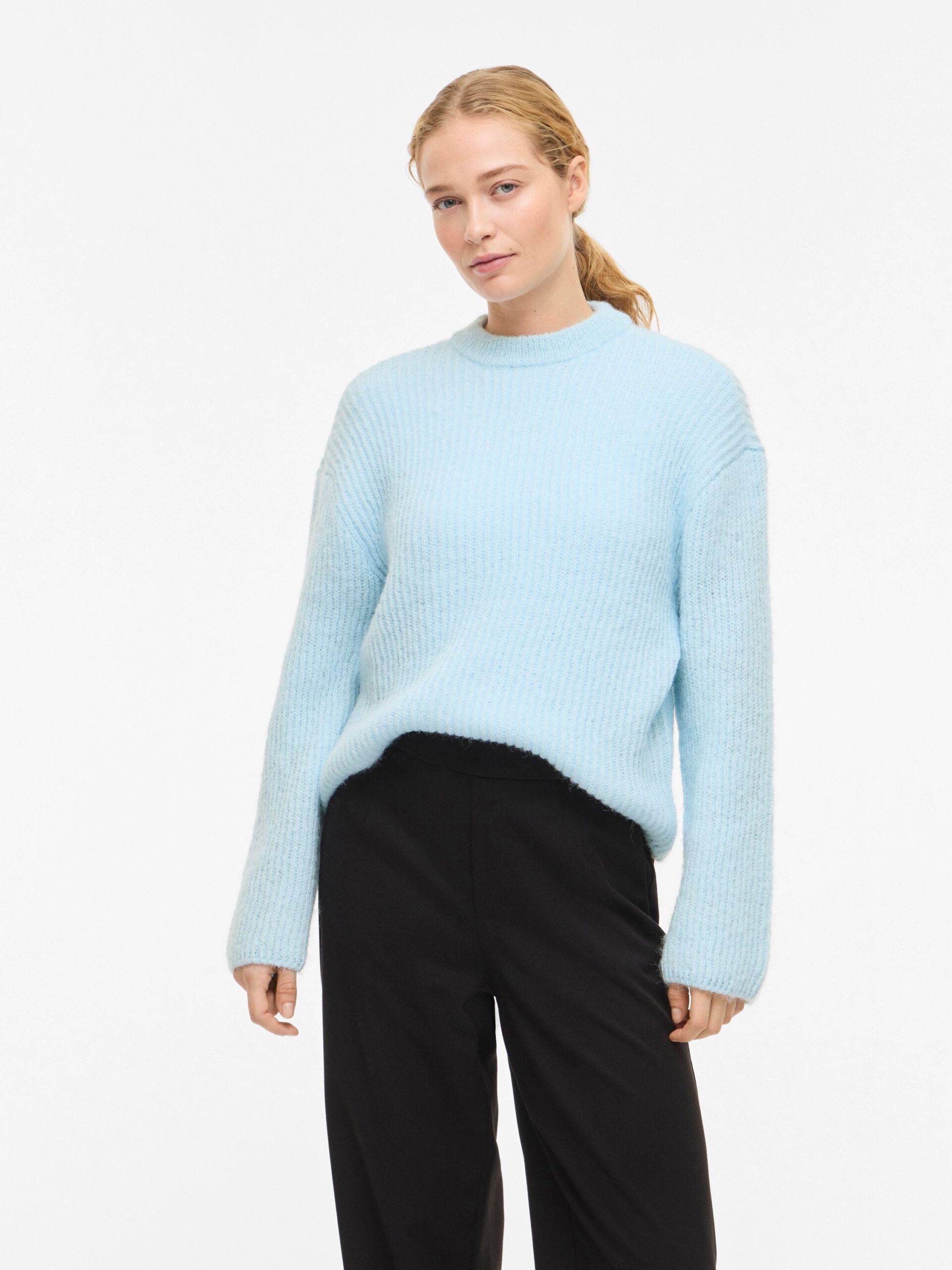 VILA Strickpullover mit Wasserfallausschnitt – Bild 4