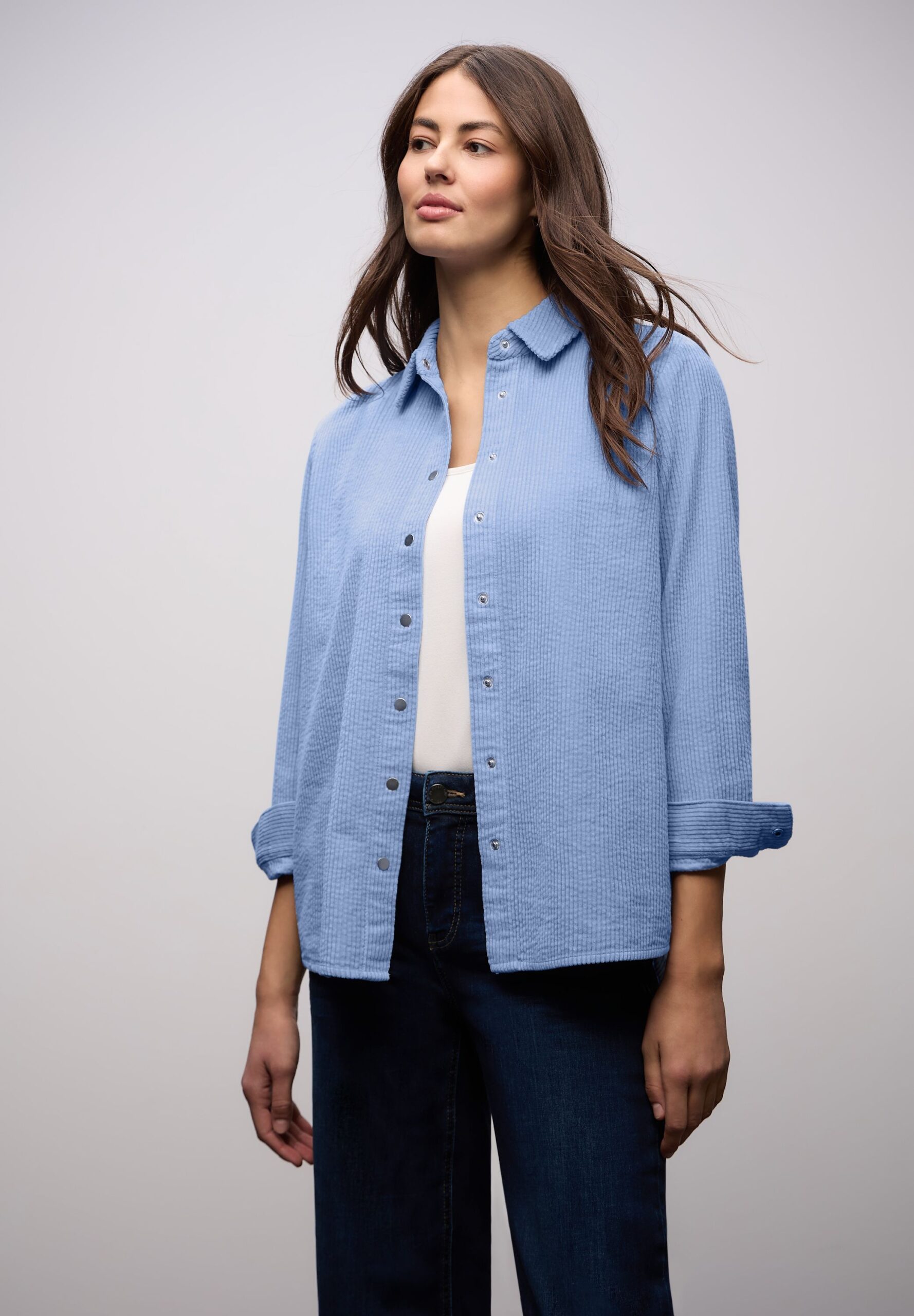 Street One Corduroy Longbluse mit Druckknöpfen – Bild 3
