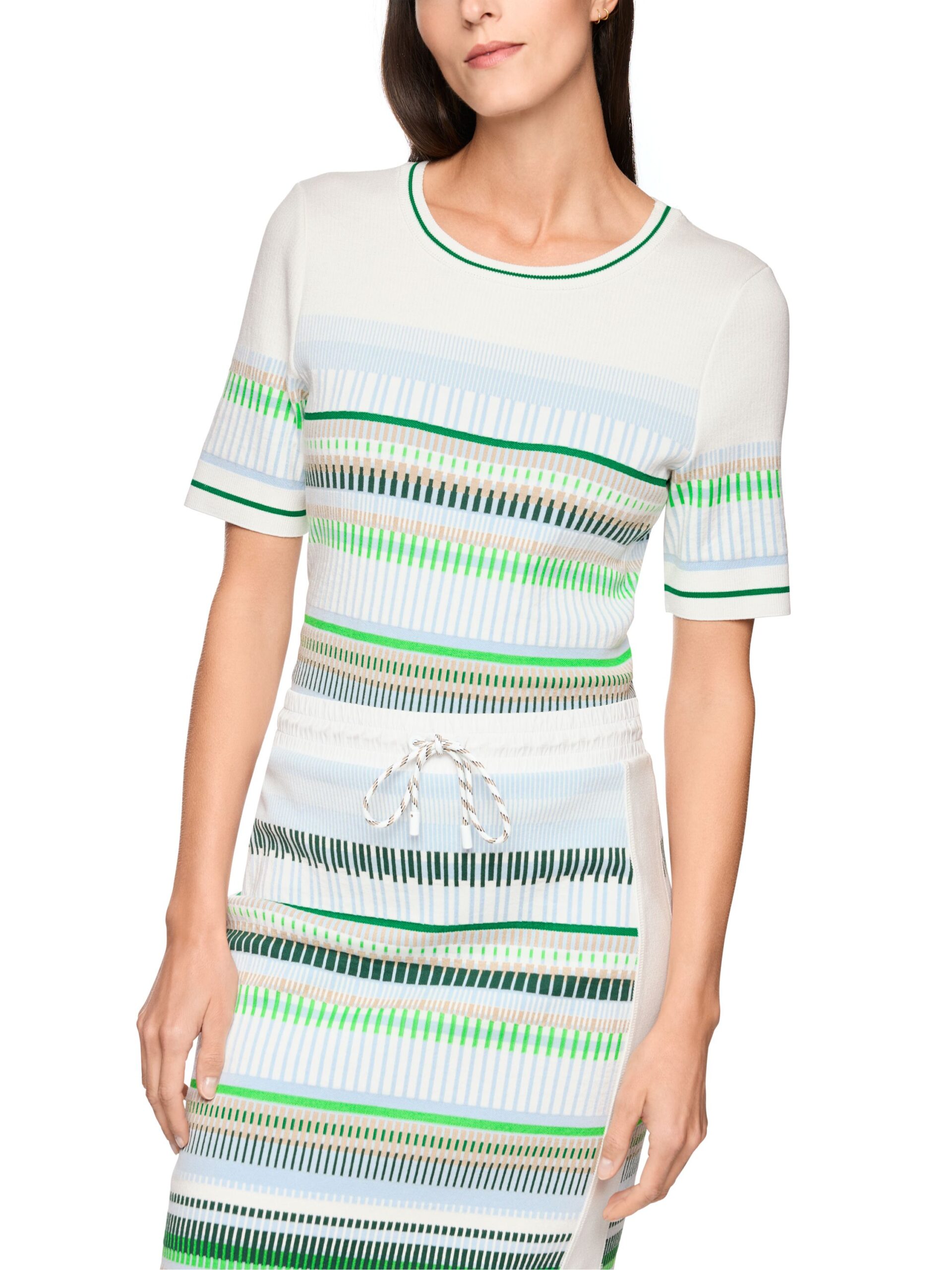 Marc Cain Sports Feinstrick-Pullover mit Jacquardmuster – Bild 4