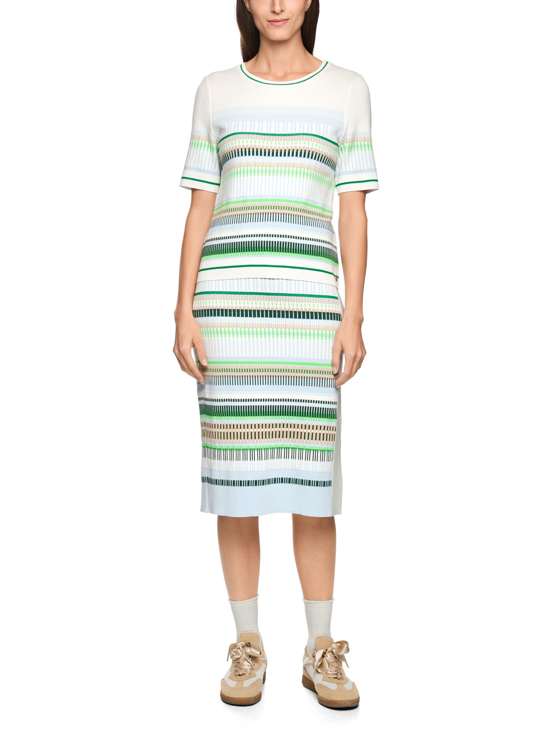 Marc Cain Sports Feinstrick-Pullover mit Jacquardmuster – Bild 2