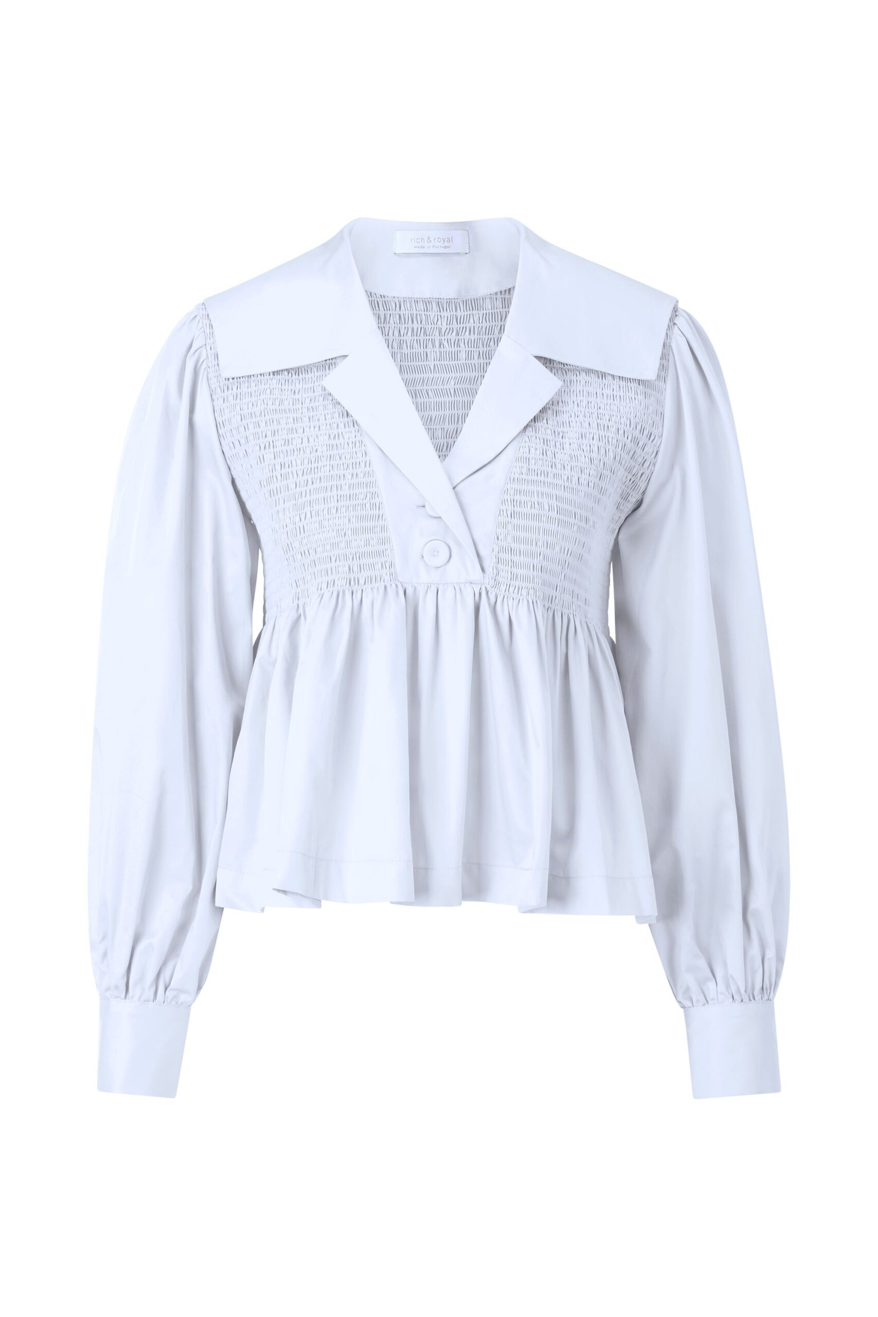 Rich & Royal Cotton Blouse with Peplum – Bild 2