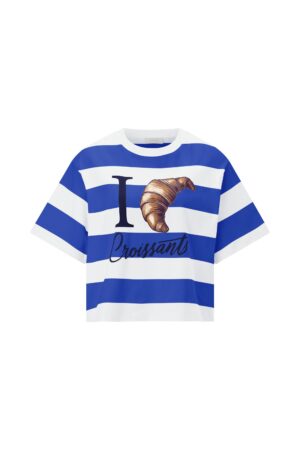 Rich & Royal Boxy Striped Shirt Croissant