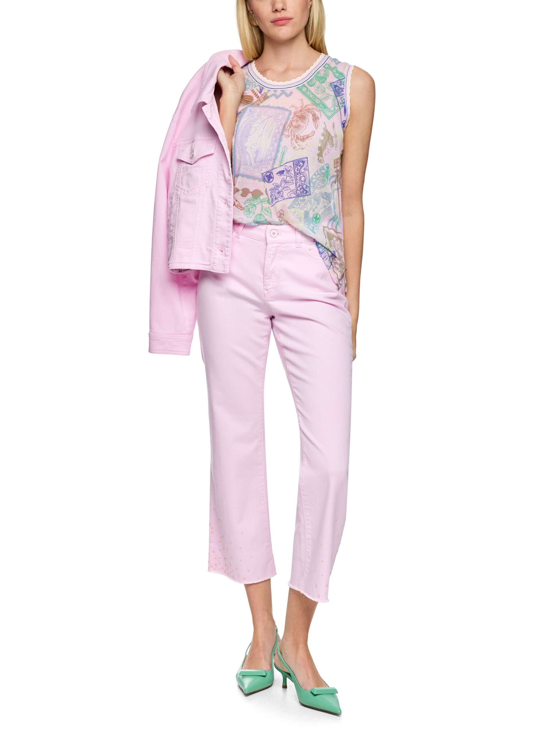 Marc Cain Collections Ärmelloses Stricktop mit Stamps Print – Bild 2