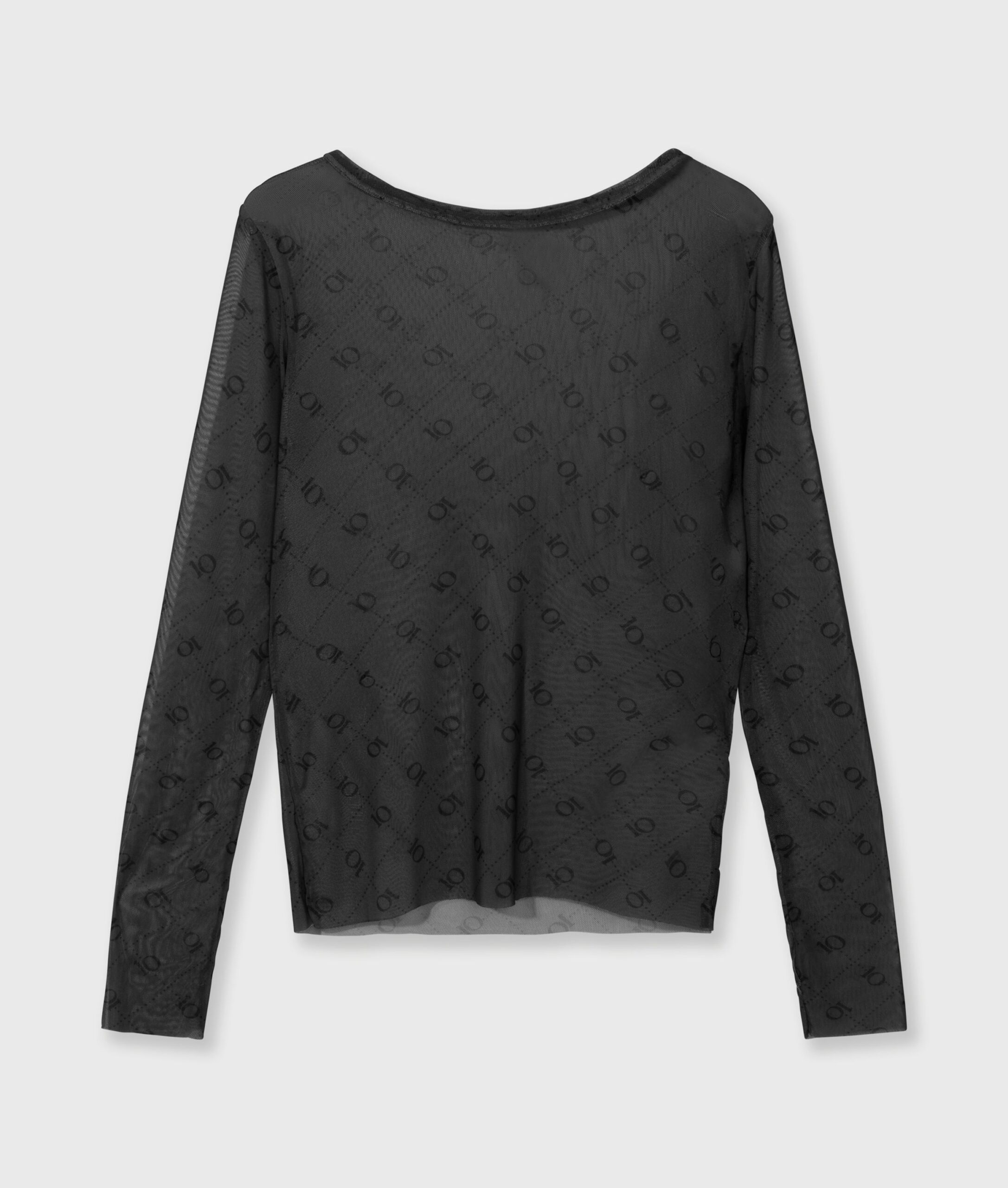 10 DAYS Mesh Langarmshirt mit Monogramm – Bild 2