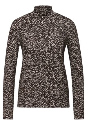 Street One Bedrucktes Jersey-Shirt mit Turtle-Neck