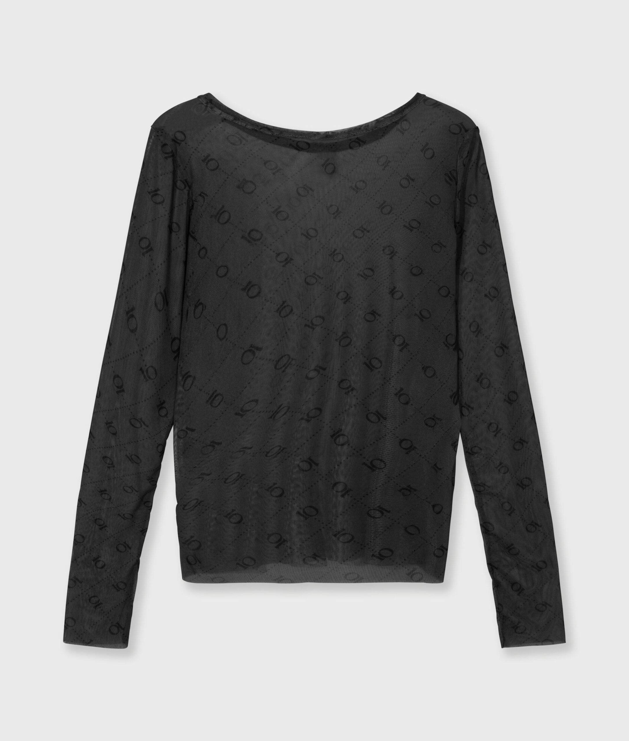 10 DAYS Mesh Langarmshirt mit Monogramm – Bild 4