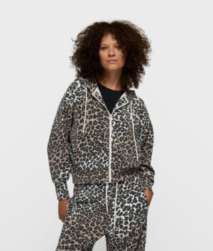 10 DAYS Soft Scuba Hoodie Leopard