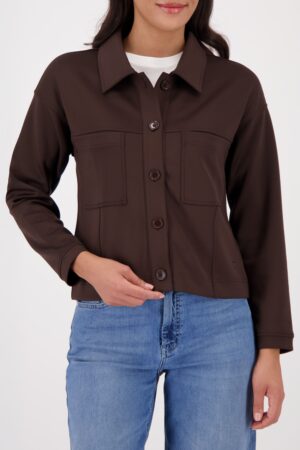 monari Sweatjacke mit Brusttaschen und Knopfleiste