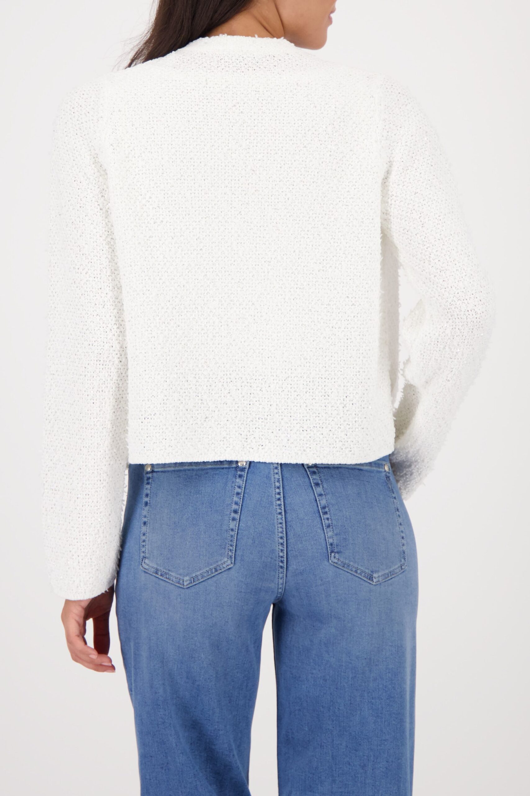 monari Stilvolle Strickjacke mit Webstruktur – Bild 5