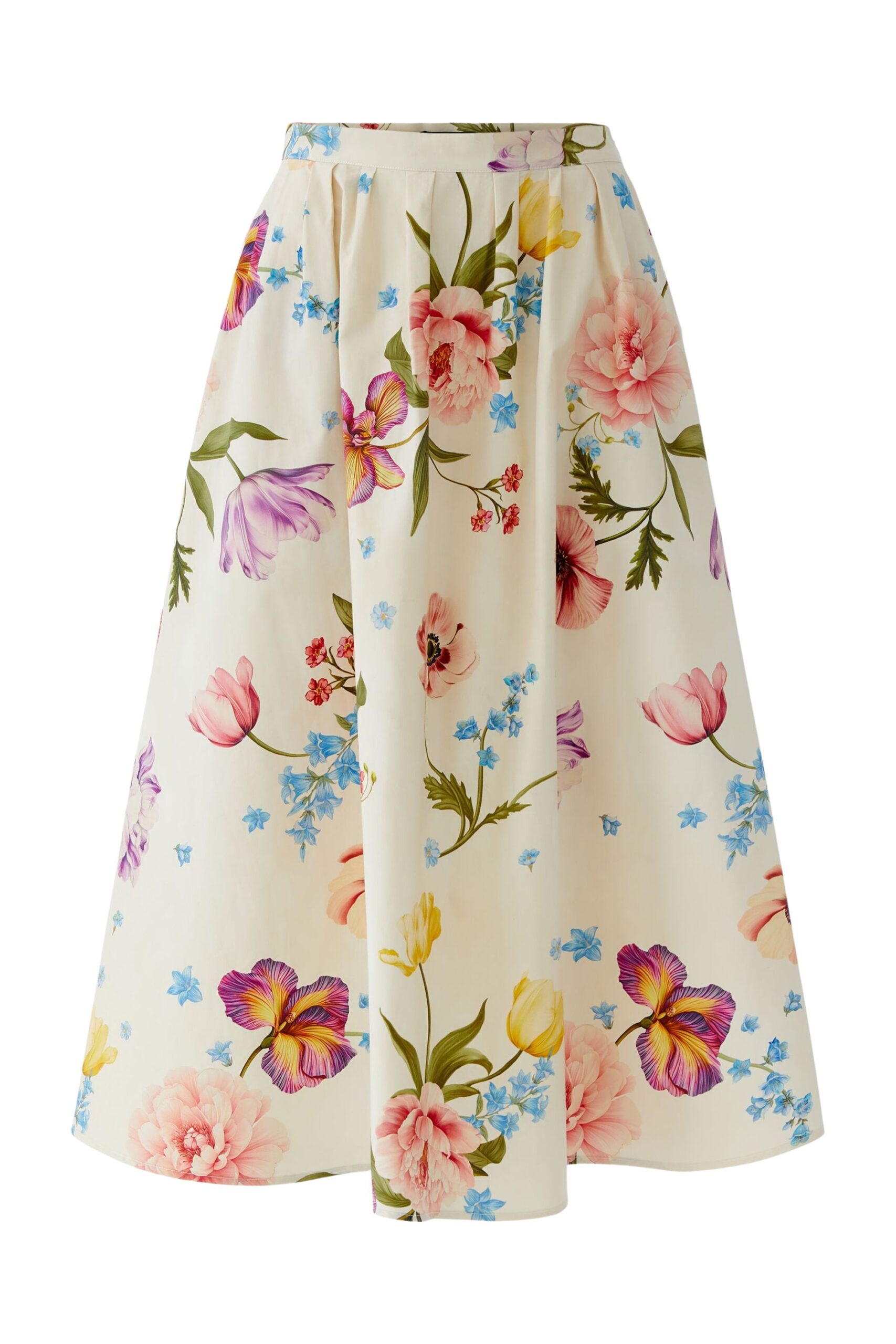 Oui Midirock aus reiner Baumwolle mit Alloverdruck