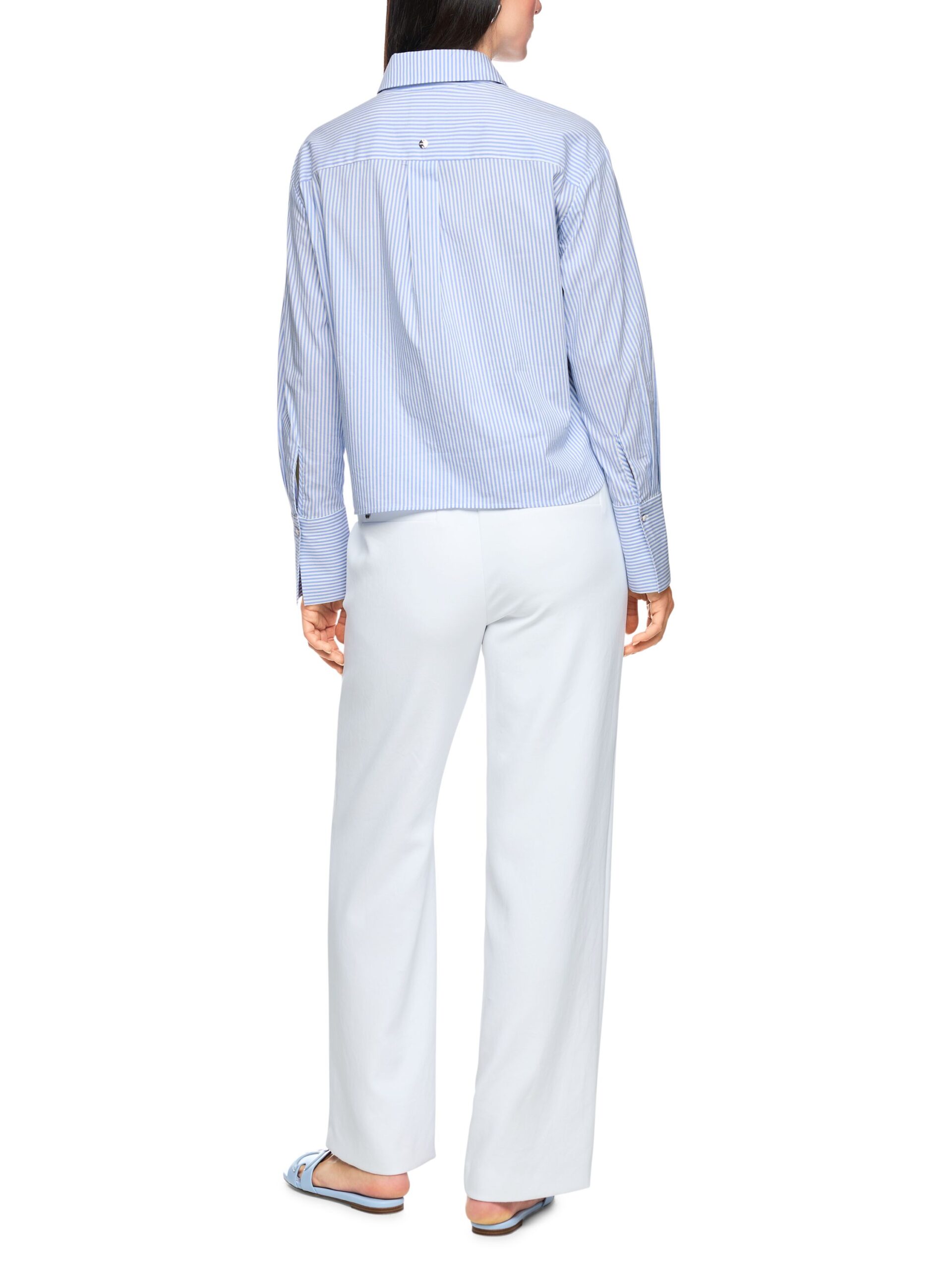 Marc Cain Collections Gestreifte Bluse mit Blumendetails – Bild 7