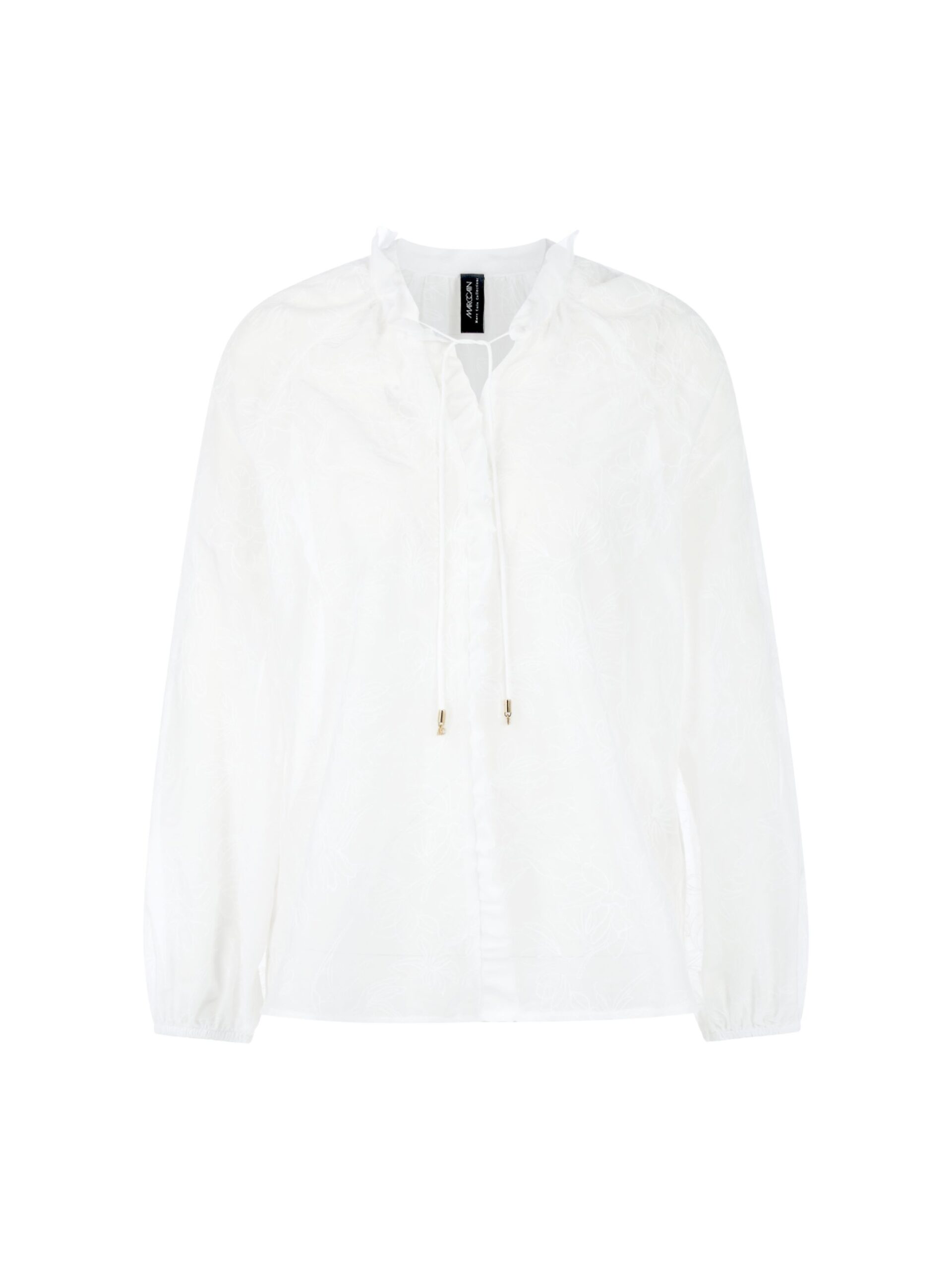 Marc Cain Collections Leichte Tunika mit Stickerei & Rüschen