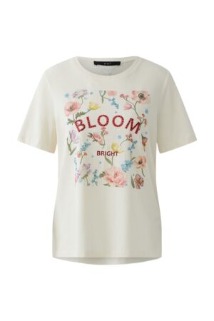 Oui T-Shirt mit platziertem Druck und Dekosteinen