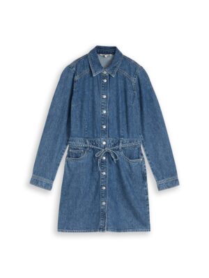 Tom Tailor Denim Mini-Jeanskleid in Blusenoptik