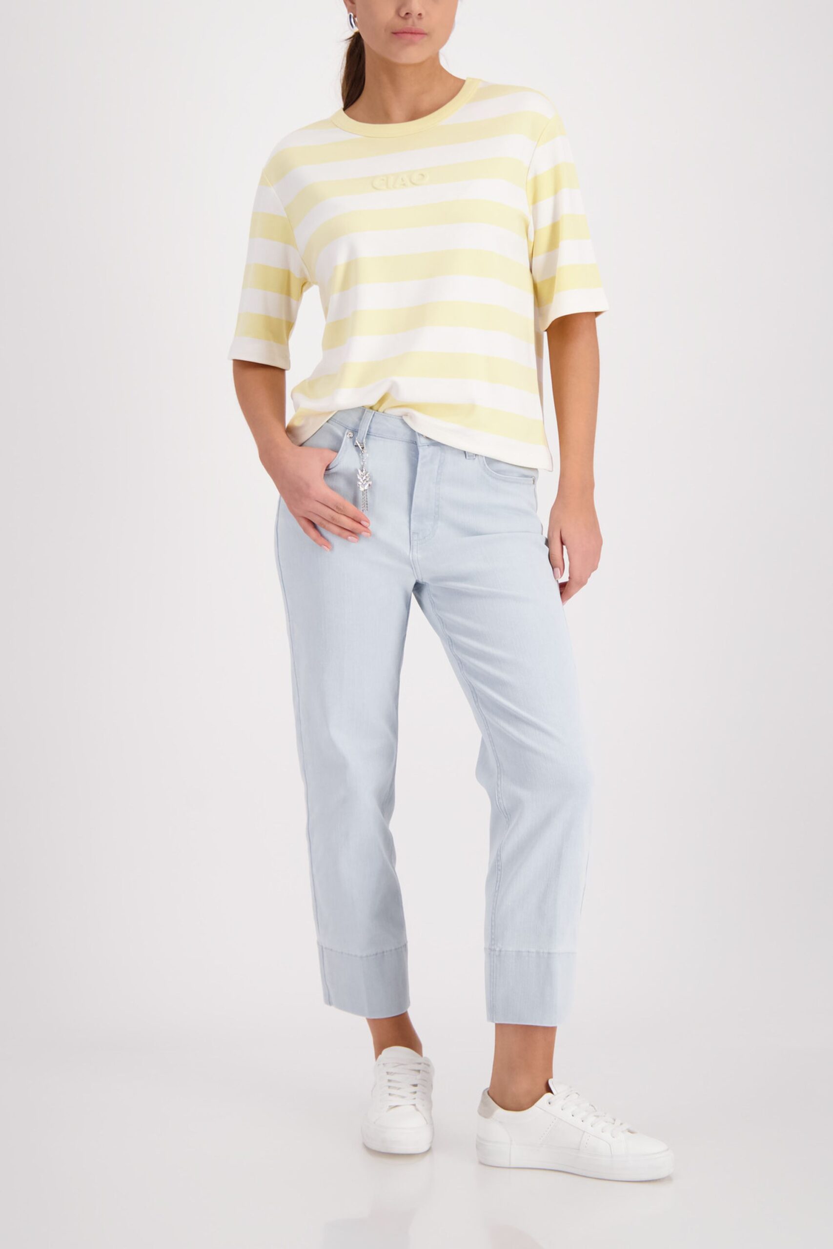 monari Sweatshirt mit modischen Streifen – Bild 2