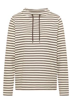CECIL Striped Funnel Neck Bluse