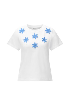 Rich & Royal T-Shirt mit Blumenapplikation