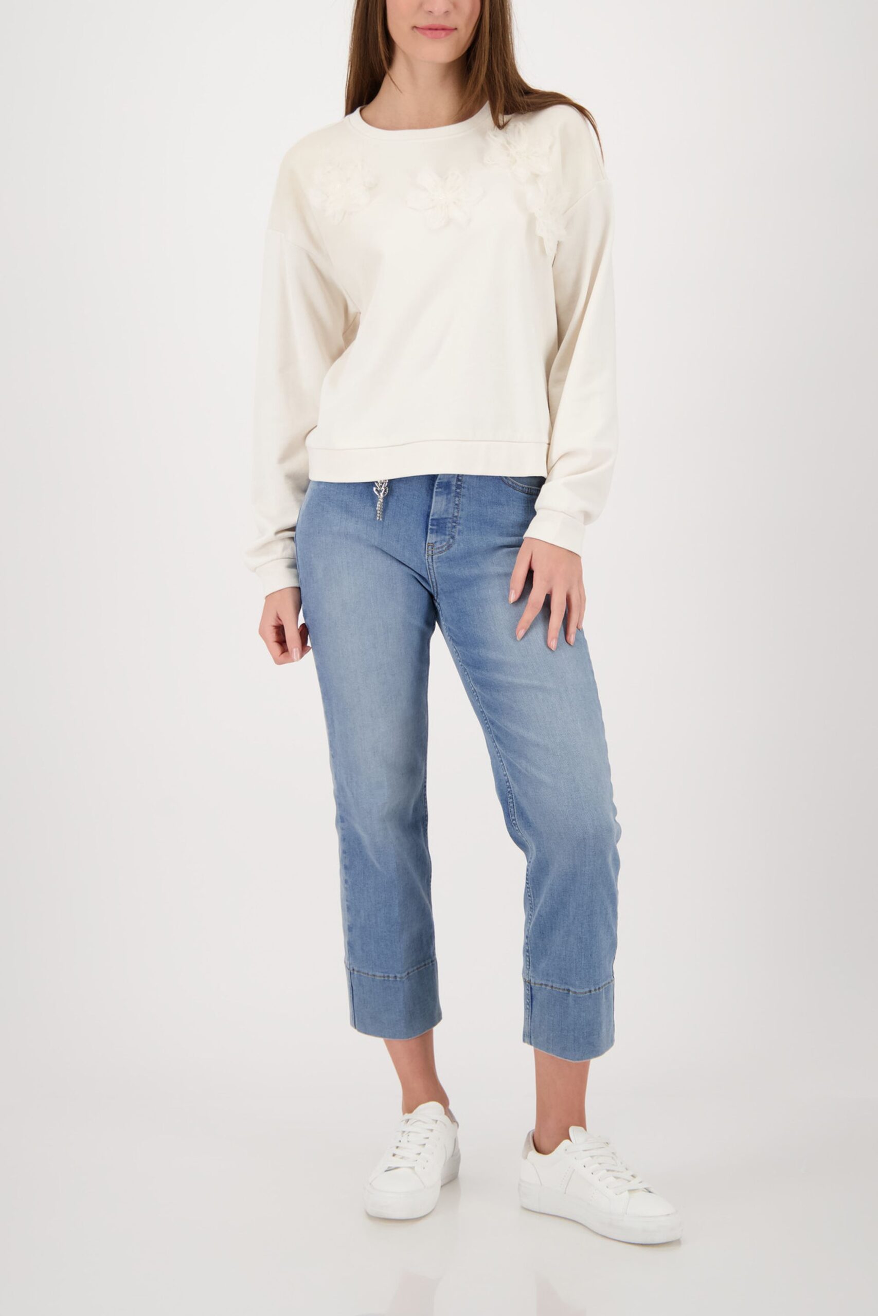 monari Sweatshirt mit 3D-Blumen – Bild 2