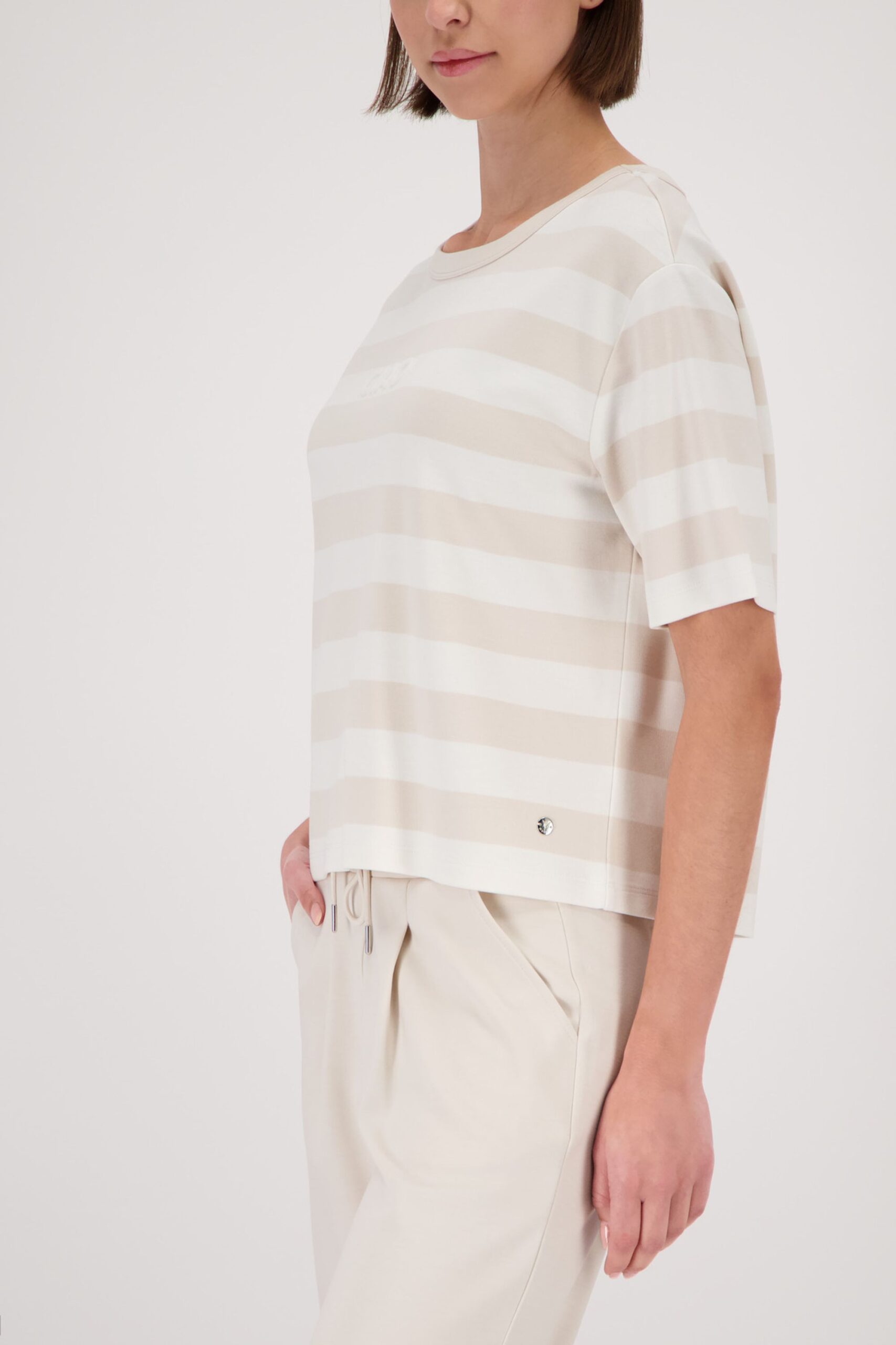 monari Sweatshirt mit Streifen und Prägedruck – Bild 6