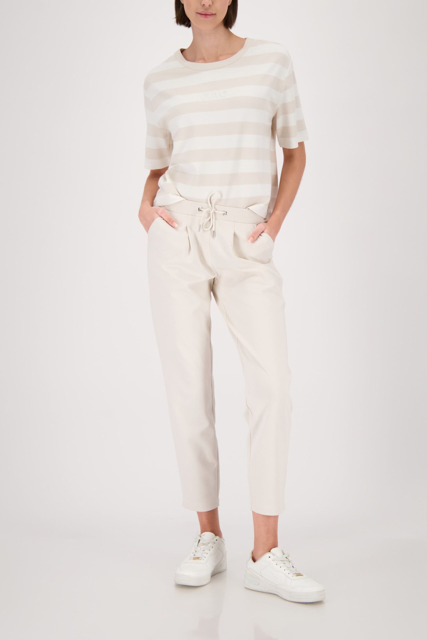 monari Sweatshirt mit Streifen und Prägedruck – Bild 2