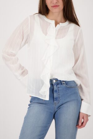 monari Bluse mit Volants und Streifen