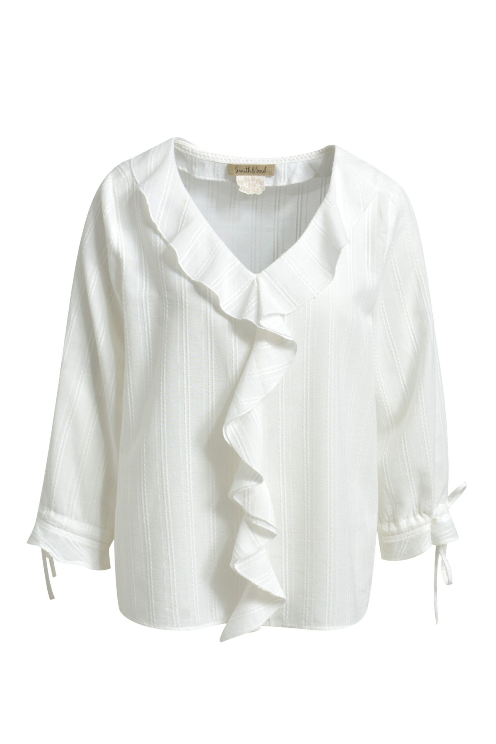 Smith&Soul Structured Volant Neck Blouse