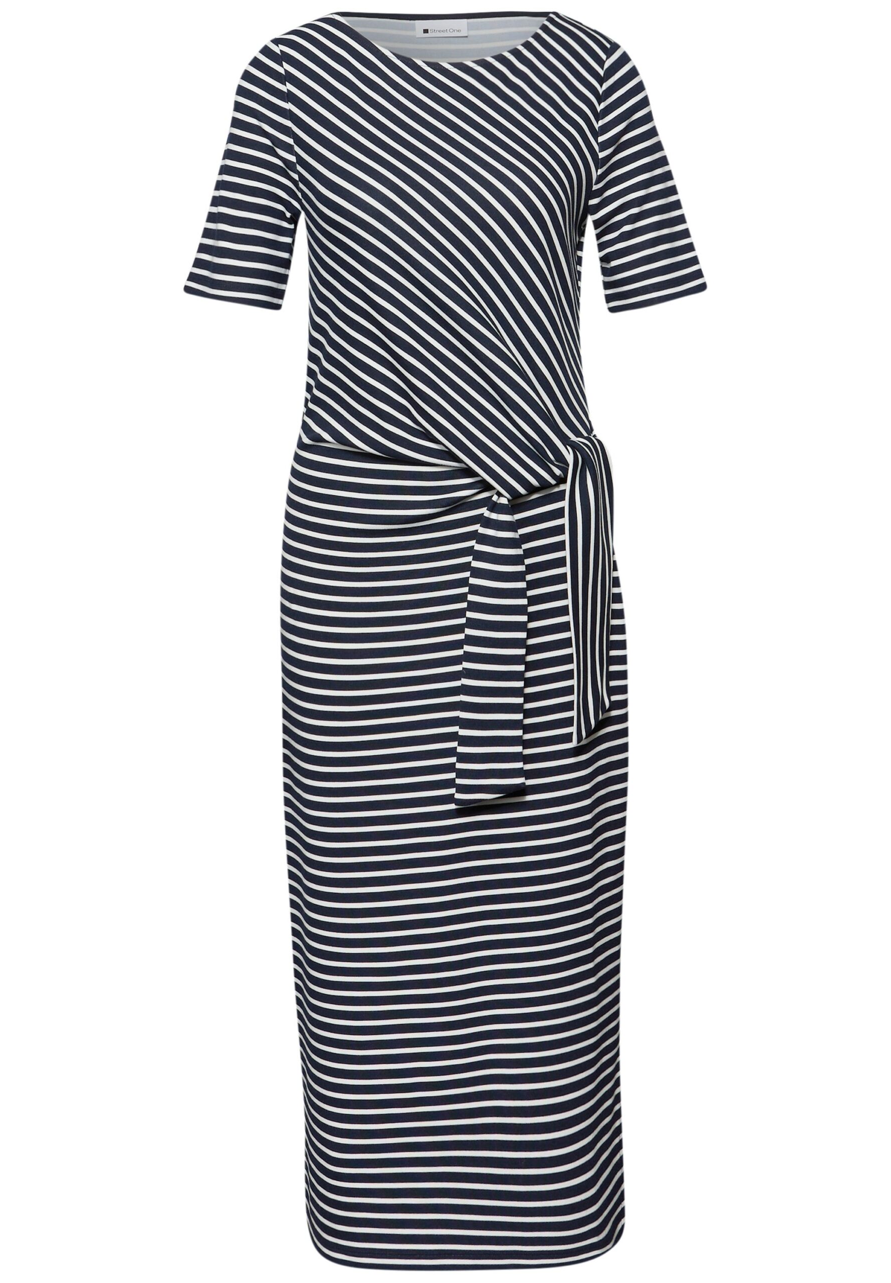 Street One Gestreiftes Kleid mit Knotendetail