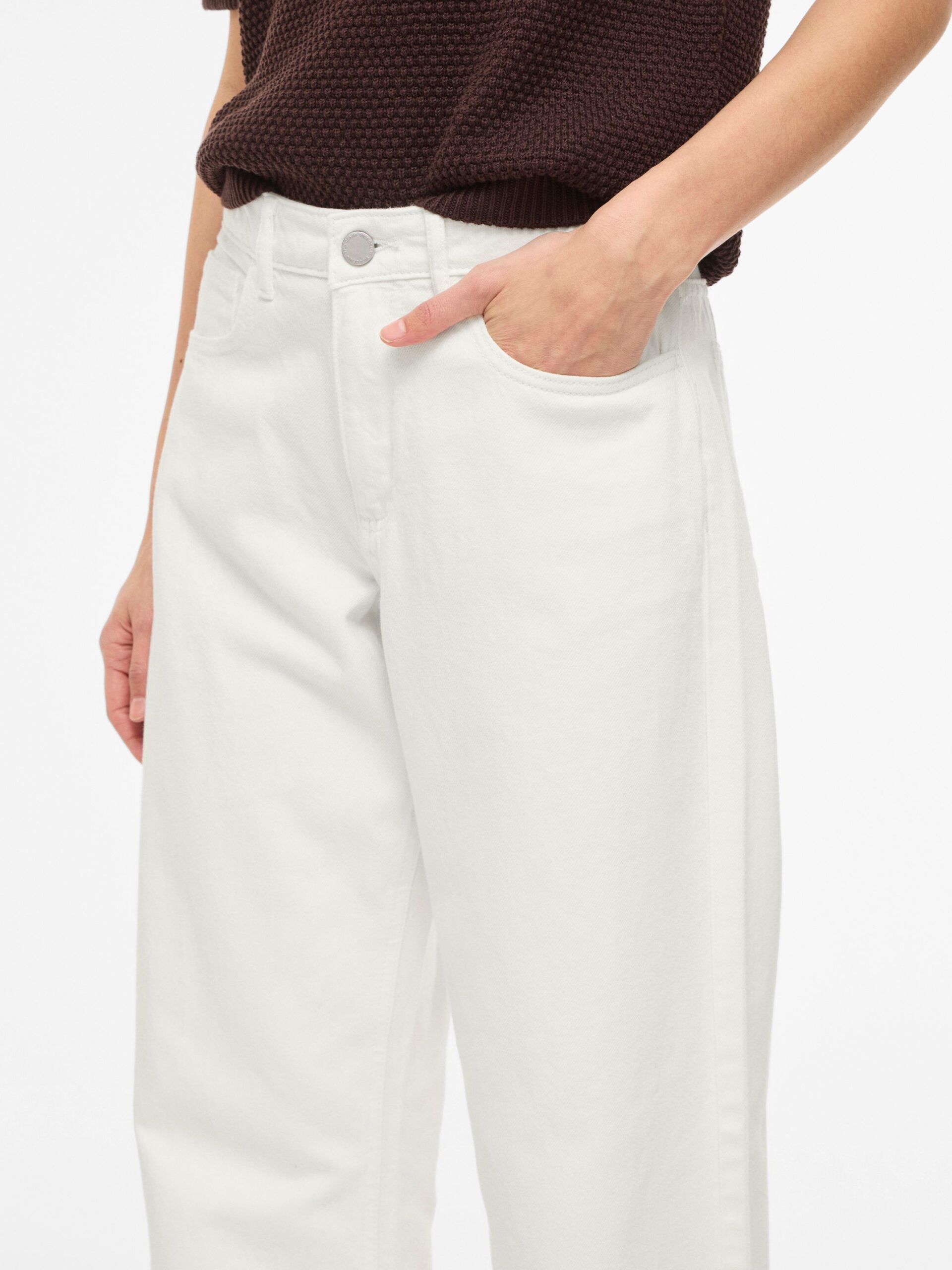 VILA RW Wide Jeans White – Bild 4