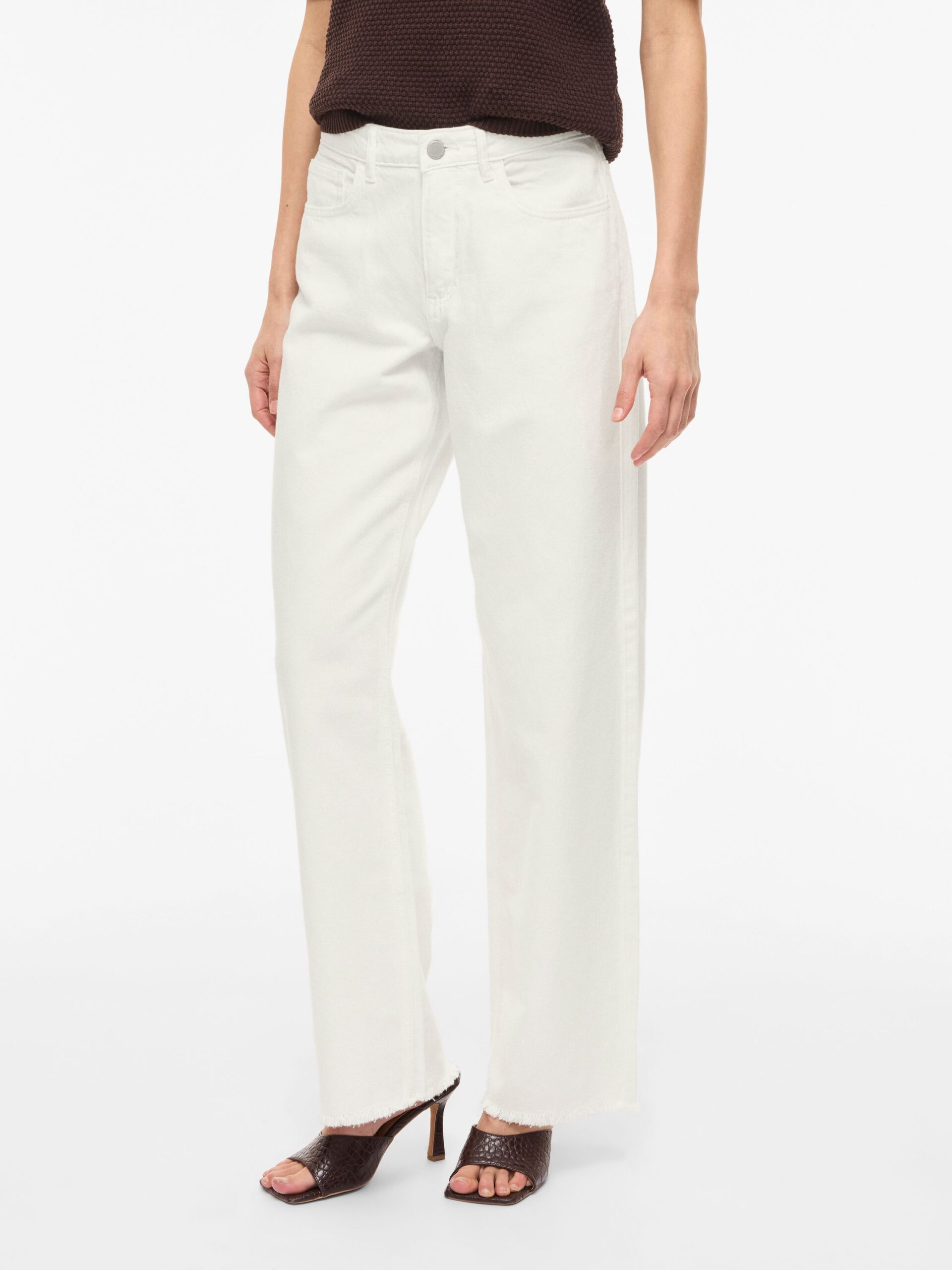 VILA RW Wide Jeans White – Bild 3