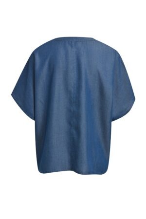 milano italy Oversized Bluse mit Stehkragen und Rüschen